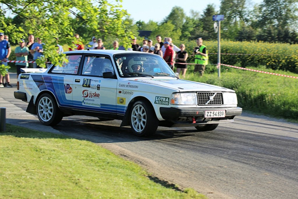 Kurt Mejer og Vagn Åge Hansen kørte sig til en flot generel 10. plads i det krævende rally på Juelsminde halvøen
(Foto: Alex Rasmussen, RallyFoto.dk)